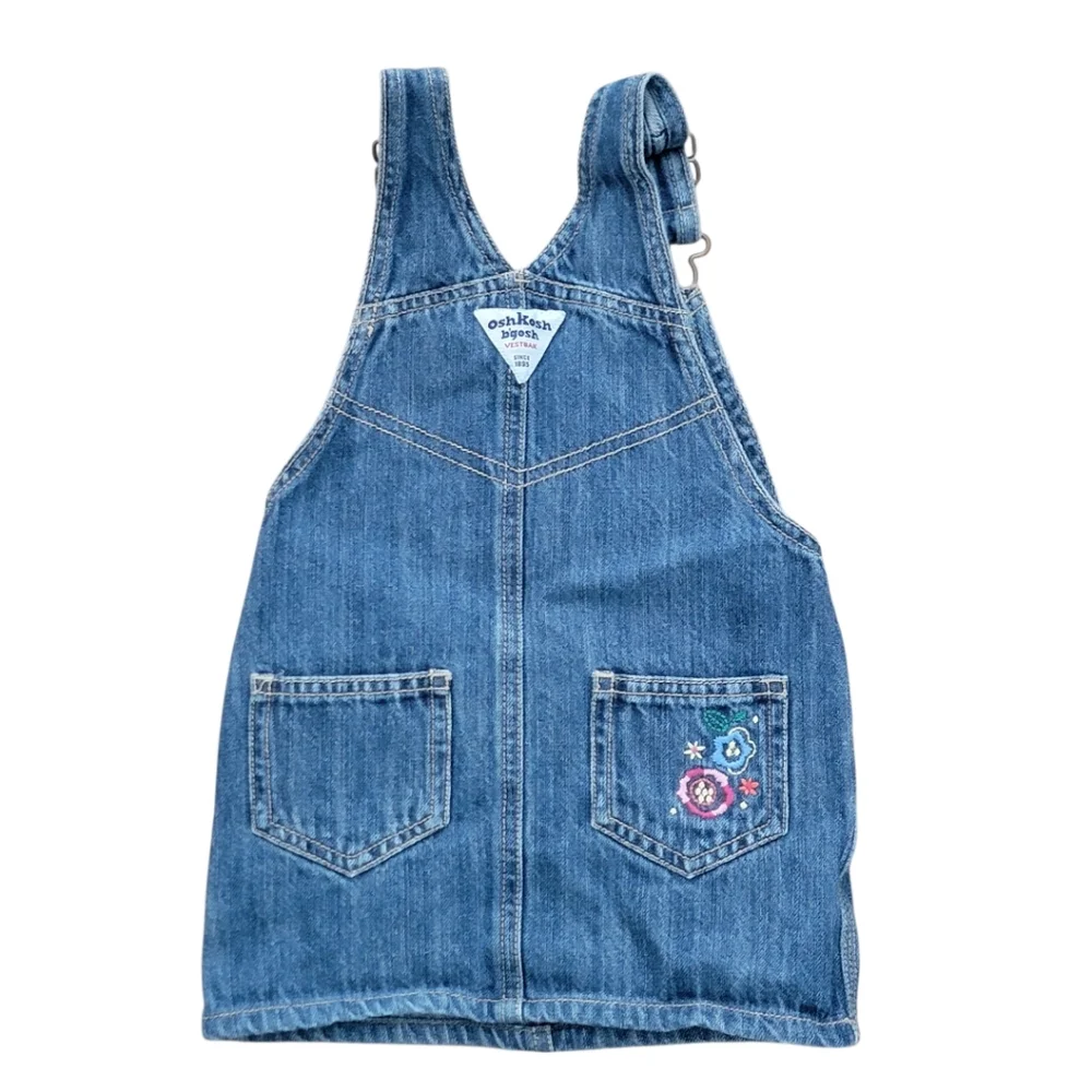 OshKosh B'gosh‎ Embroidered Overall Denim Jumper 24 months